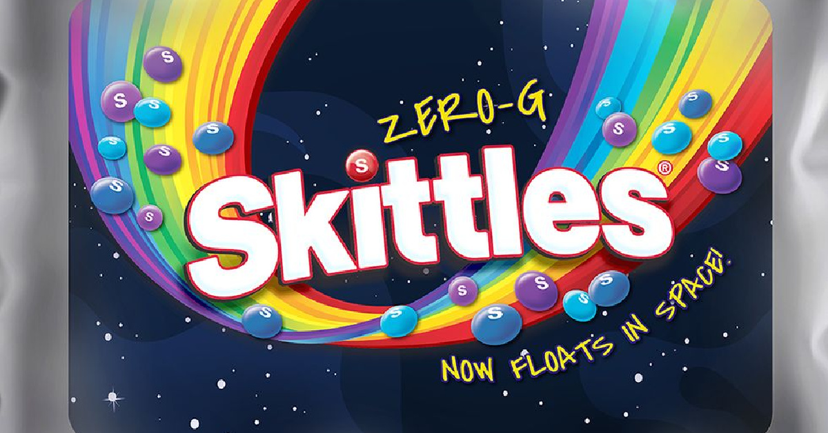 The New Skittles Zero-G Packs Only Feature Blue And Purple Candies To Represent Outer Space