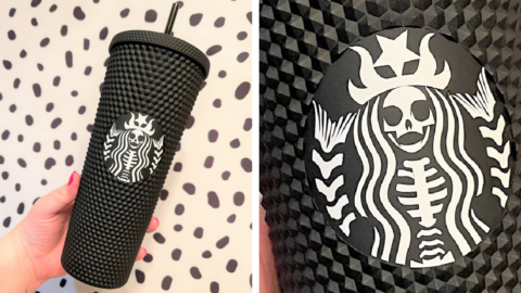 This Starbucks Inspired Black Studded Skeletal Mermaid Tumbler Is At The Top Of My Must Have List