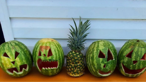 Move Over Pumpkins, Carving Watermelons Are The New Fruit To Turn Into Jack-O-Lanterns For Halloween