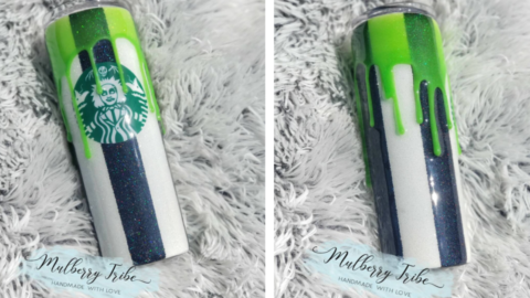 You Can Get A Glittery Starbucks Inspired Beetlejuice Cup That Glows In The Dark