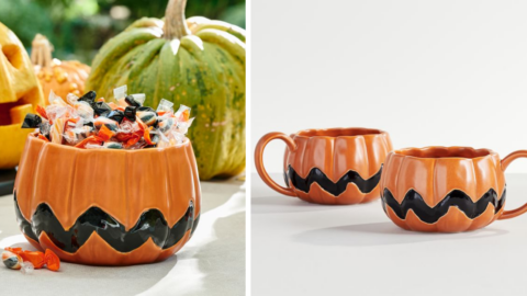 This Charlie Brown Pumpkin Dinnerware Will Bring Fall To The Table