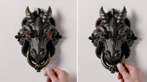 Target Is Selling An Animated Dragon Head Door Knocker You Can Put On Your Front Door For Halloween