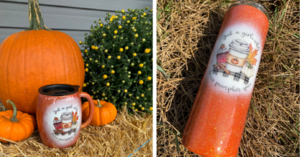 You Can Get A Gorgeous “Just A Girl Who Loves Pumpkin Spice” Glitter Tumbler That’s Perfect For Fall