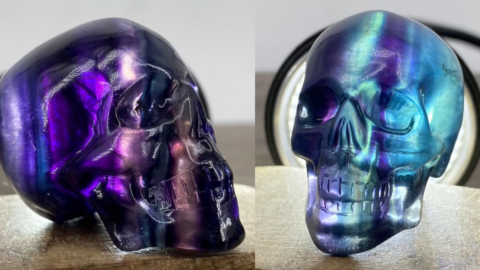 You Can Get A Galaxy Colored Fluorite Skull And I Must Have It