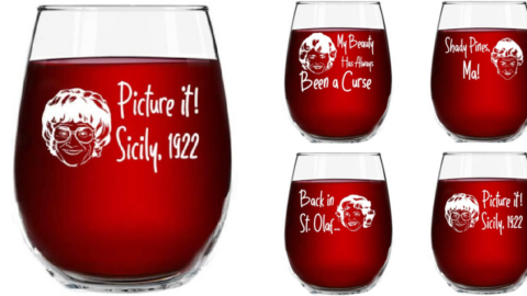 These ‘Golden Girls’ Stemless Wine Glasses Are The Perfect Way To Say Thank You For Being A Friend