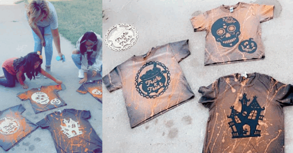 You Can Make Halloween Shirts For The Whole Family Using Dollar Store Supplies