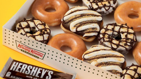 Hershey’s Teamed Up With Krispy Kreme To Create S’mores Donuts For National S’mores Day And I Need Them Now!