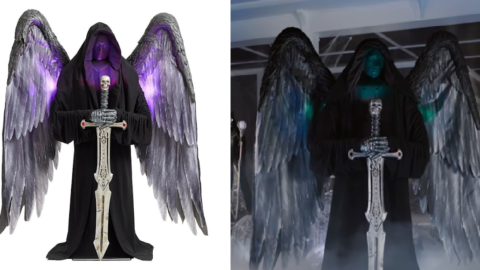 Home Depot Is Selling A Giant Animated Dark Angel You Can Put In Your Yard For Halloween
