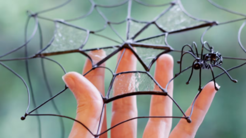 You Can Get A Wicked Cool Stained Glass Spider Web Suncatcher To Hang In Your Window