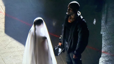 Are We Going To Talk About Kanye’s Strange Performance Where Kim Showed Up Wearing Her Wedding Dress?