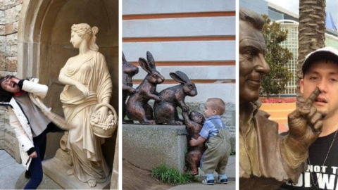 Need A Good Laugh? Check Out These Hysterical Pictures Of People Posing With Statues