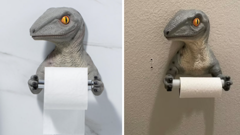 You Can Get A Tyrannosaurus Wall Mounted Toilet Paper Holder For The Person Who Loves Dinosaurs