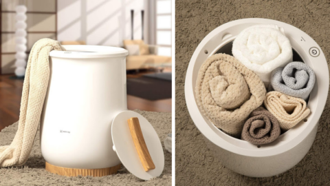 This Towel Warmer Is Perfect For The Person Who Freezes After Their Shower