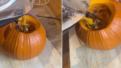 People Are Using A Hand Mixer To Remove Pumpkin Guts and It Is Pure Genius