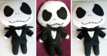 This Super Easy Jack Skellington Felt Doll Pattern Makes Gift Giving A Breeze