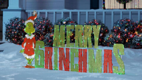 Home Depot Is Selling A Giant Merry Grinchmas Sign To Make Your Yard More Festive This Year