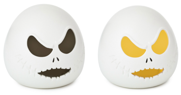 This Motion Activated Jack Skellington Head Lights Up and Talks With Phrases From Nightmare Before Christmas