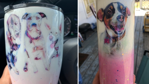 These Glitter Pet Tumblers Are The Perfect Custom Keepsake For Any Pet Lover