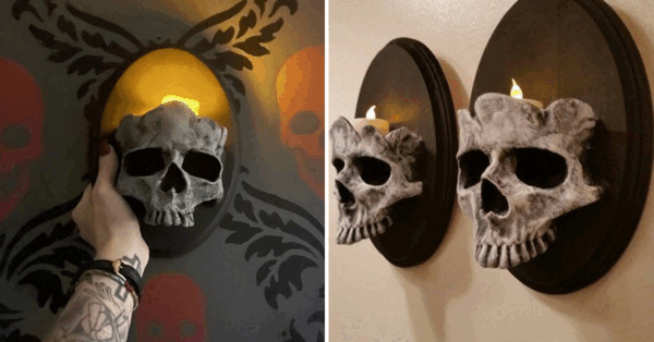 These Gothic Skull Candle Holders Are The Perfect Touch Of The Macabre That Your House Needs For Halloween