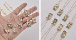 You Can Get A Retro Tarot Card Necklace To Bring You Good Fortune