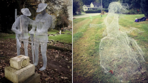 People Are Making Ghosts Out of Chicken Wire For Halloween and They All Look So Real