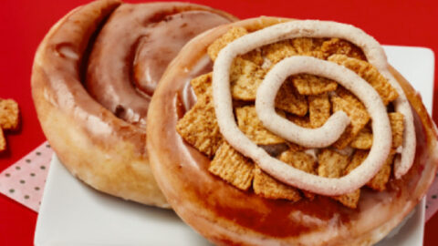 Krispy Kreme Now Makes Hot Cinnamon Rolls and One Is Covered In Cinnamon Toast Crunch