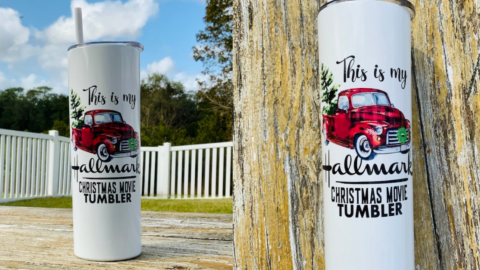 You Can Get A Custom Holiday Tumbler For The Person That Loves Hallmark Christmas Movies