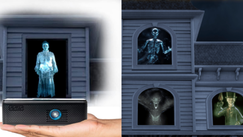 This Halloween Projector Displays Creepy Images On Your Windows To Turn Your House Into A Haunted One