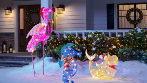 Home Depot Is Selling A  Light Up Shark You Can Put In Your Yard For The Holidays