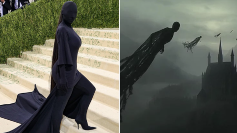 People Are Saying Kim Kardashian’s Outfit Made Her Look Like A Dementor from Harry Potter
