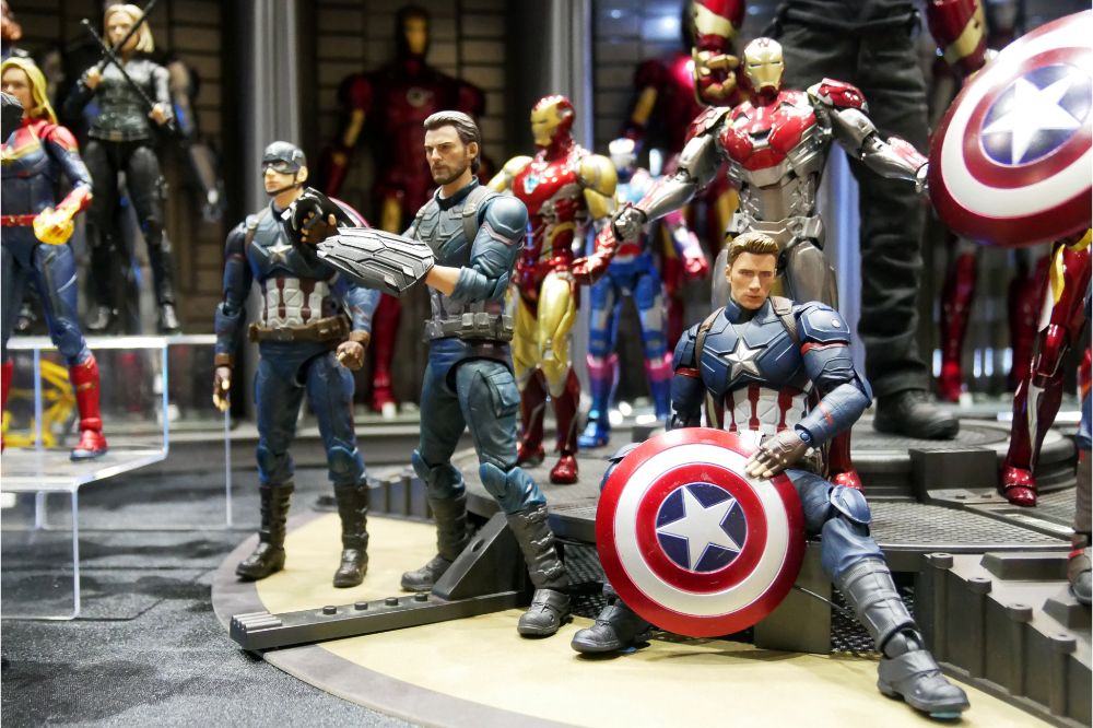 action figure Captain America from Marvel comics & movies.
