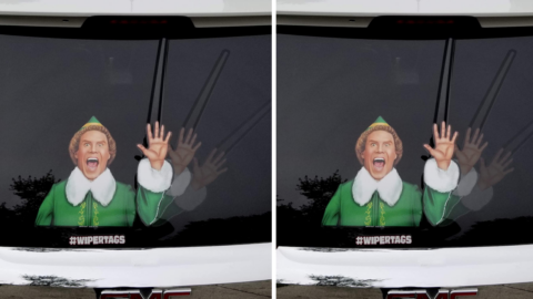 This Buddy The Elf Wiper Decoration Will Wave At Other Drivers To Spread Christmas Cheer