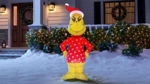 Home Depot Is Selling A 4-Foot Grinch Inflatable So You Can Steal Hearts At Christmas
