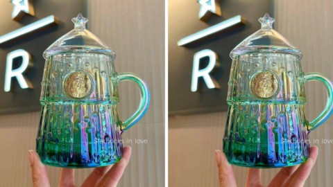 You Can Get An Iridescent Starbucks Christmas Tree Glass Tumbler Just In Time For The Holidays