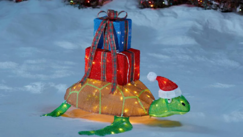 Home Depot Is Selling An Adorable LED Turtle You Can Put In Your Yard For The Holidays