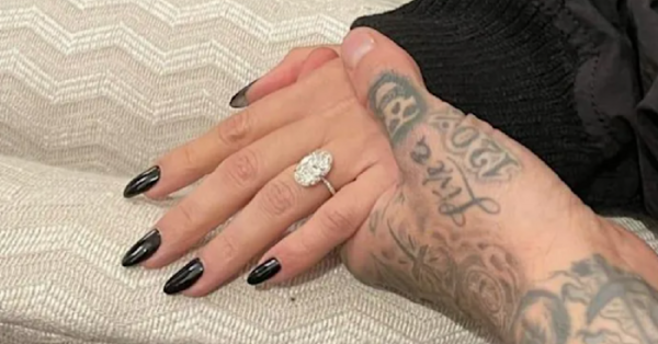 Kourtney Kardashian’s Massive Engagement Ring From Travis Barker Is Blinding