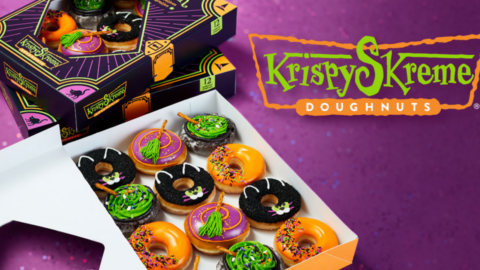 Krispy Kreme Just Released Halloween Themed Doughnuts Including One Decorated With a Witch’s Broom