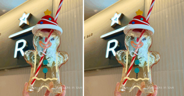 Starbucks Has a Gingerbread Man Shaped Glass Tumbler and It Is So Festive