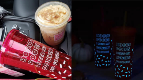 You Can Get A Glow-In-The-Dark Hocus Pocus Dunkin’ Cup That Is Perfect For Halloween