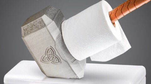 This Thor Hammer Toilet Paper Holder Is Meant For Those That Sit Upon The Porcelain Throne