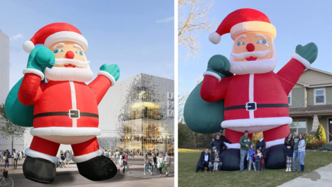 This 26 Foot Inflatable Santa Will Show Your Neighbors Exactly How Festive You Are