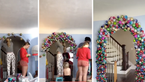 This Mom Glued 800 Ornaments To Her Doorway To Make The Most Glorious Christmas Decoration Ever