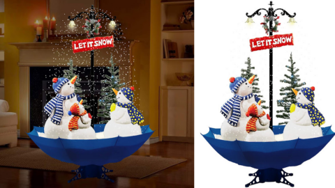 You Can Get An Adorable Musical Snowman Decoration That Actually Snows