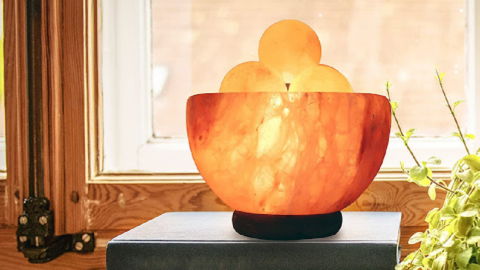 This Himalayan Rock Salt Lamp Contains Removable Heated Massage Balls You Can Use To Reduce Stress And Anxiety