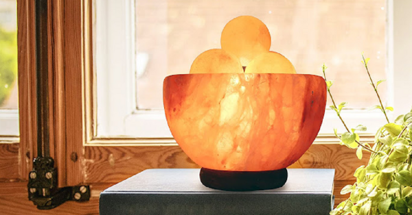 This Himalayan Rock Salt Lamp Contains Removable Heated Massage Balls You Can Use To Reduce Stress And Anxiety