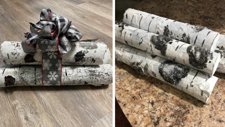People Are Making Faux Wood Fire Logs Out of Pool Noodles For The Holidays