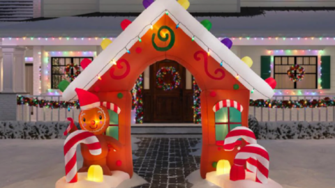 You Can Get An 8 Foot Inflatable Gingerbread House That’ll Show Your Neighbors Just How Festive You Are
