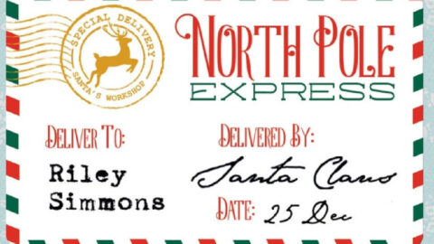 These Personalized North Pole Christmas Gift Tags Show Kids Santa Delivered Presents on Christmas Eve