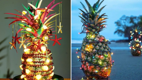 People Are Decorating Pineapples For The Holidays and I’m Loving The Tropical Vibes