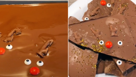 You Can Make Milk Chocolate Reindeer Bark For The Sweetest Christmas Dessert